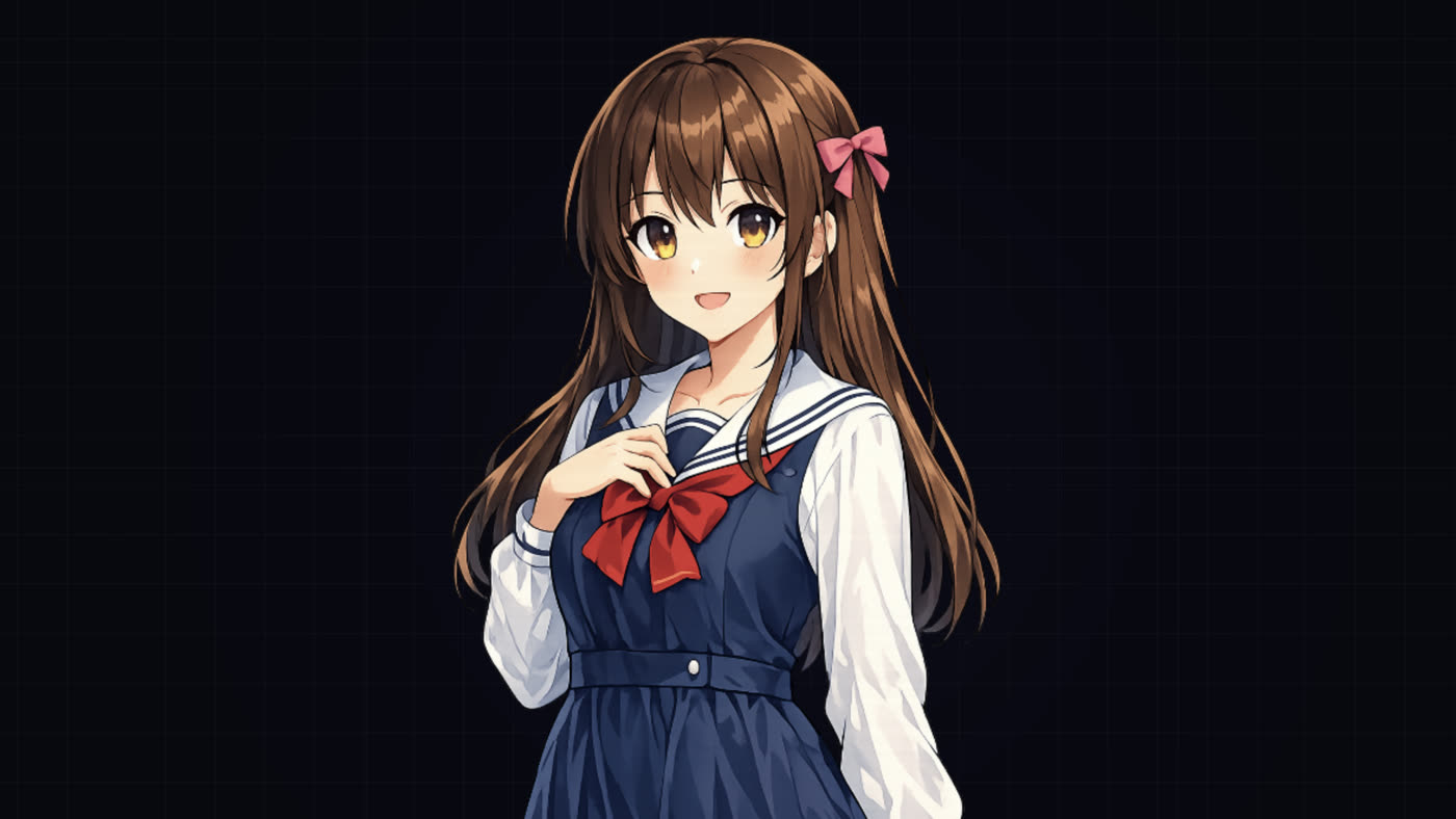 An illustrated character posed inside the SpineBones export viewport
